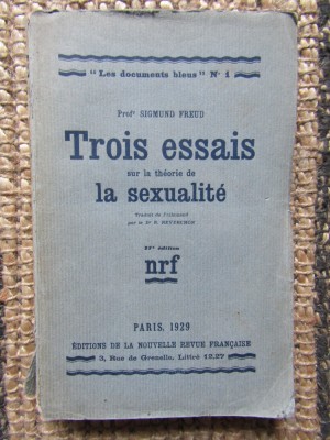 TROIS ESSAIS SUR LA THEORIE DE LA SEXUALITE - SIGMUND FREUD foto