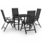 Gossi set mobilier de gradina, 5 piese, antracit, aluminiu