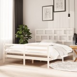 VidaXL Cadru de pat Super King, alb, 180x200 cm, lemn masiv 3101299