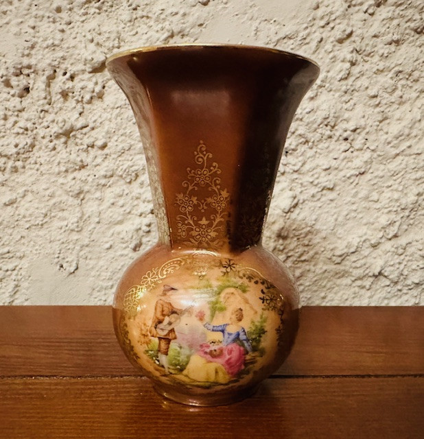 Vaza din portelan fin Franz Neukirchner Waldershof Bavaria h11,5cm