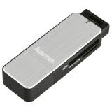 Cititor card Hama, USB 3.0 SD/microSD, Argintiu