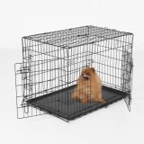 PawHut Gabbia Trasportino per Animali Pieghevole in Acciaio, 91x61x67cm