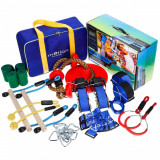 Cursa cu obstacole, pentru copii, portabil, set 17 piese si accesorii montane, Motion Sport Activities
