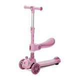 Trotineta pliabila, Lorelli Swiftie, pana la 50 kg, roti din silicon cu leduri colorate, Pink