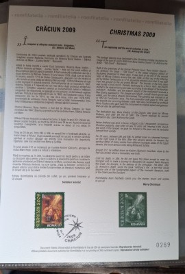Romania MNH 2009 - Craciun - carton filatelic - LP 1850 b foto