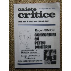 CAIETE CRITICE REVISTA DE CRITICA TEORIE SI INFORMATIE LITERARA NR. 7-8-9 1993