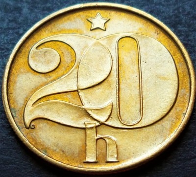 Moneda 20 HALERU - RS CEHOSLOVACIA, anul 1986 * cod 2012 B foto