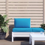 Set 2 perne canapea paleti Gossi, albastru deschis, 60x60/60x38 cm, poliester, exterior
