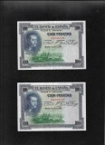 Spania 2 x 100 pesetas 1925 xf-aunc consecutive
