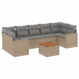 Cumpara ieftin Patio Sofa Set 7-Locuri Amestec de bej si gri deschis