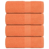 VidaXL Prosoape pentru oaspeți 4 buc Portocaliu 360 g/m&sup2; 100% bumbac