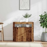 VidaXL Dulap cu lumini LED, lemn vechi, 80x35x75 cm, lemn prelucrat