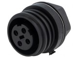 Conector Circular Soclu Mamă 4 PIN Nichelat Buccaneer 900