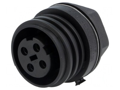 Conector Circular Soclu Mamă 4 PIN Nichelat Buccaneer 900 foto