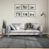 vidaXL Covor &bdquo;OVIEDO&rdquo;, fire scurte, antracit, 200x200 cm