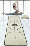 Saltea fitness/yoga/pilates Bikram, Chilai, 60x200 cm, poliester, alb, Chilai Home
