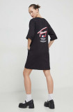 Cumpara ieftin Tommy Jeans rochie din bumbac culoarea negru, mini, oversize DW0DW18095