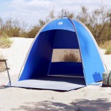 VidaXL Cort de plajă 2 persoane, albastru azur, impermeabil