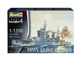 Navomodel Battleship HMS Duke of York Revell, 45 piese, 175mm, Punte Detaliata, Autocolante, +12 ani