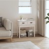 VidaXL Masă consolă, alb, 76,5x40x75 cm, lemn masiv de pin 821750