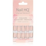 Nail HQ Square unghii artificiale Elegant French 24 buc