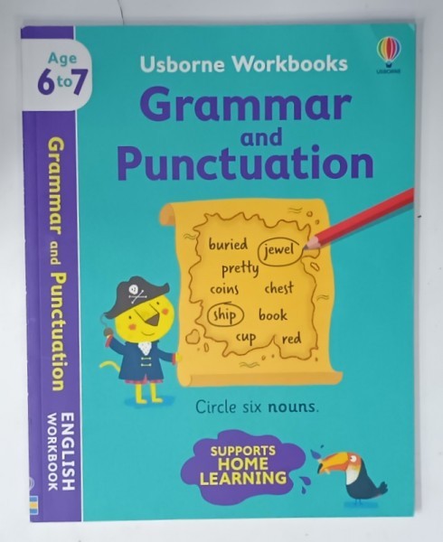 GRAMMAR AND PUNCTUATION , , USBORNE WORKBOOKS , AGE 6 to 7 , 2021
