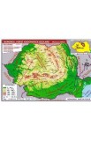 Harta fizica a Romaniei + Harta administrativa a Romaniei 1:3.200.000 (pliata)
