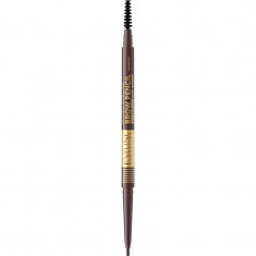 Eveline Cosmetics Micro Precise creion pentru sprâncene rezistent la apă perie 2 in 1 culoare 03 Dark Brown 4 g