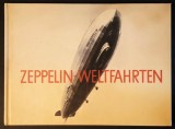 Album ZEPELIN &ndash; TURURI MONDIALE / ZEPPELIN &ndash; WELTFAHRTEN 265 Reproduceri foto Schite constructive Harti trasee Cartonat 29x21cm Aeronautica Zepeline
