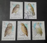 Ungaria 1984 &ndash; Bufnițe, seria completă MNH/CTO (5 timbre) - A40