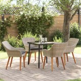 Cumpara ieftin Set de dining Gri deschis Rattan poli