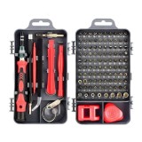 Cumpara ieftin Set surubelnite multifunctionale de precizie, 115 piese, magnetice, - Rosu Negru
