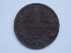 5 CENTESIMI 1861 M ITALIA foto