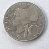 Austria 10 schilling 1958 argint, Europa