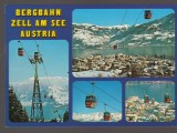 CPIB 25263 CARTE POSTALA - AUSTRIA. BERGBAHN, MOZAIC, TELECABINA, CIRCULATA, 1986, STAMPILA, TIMBRU