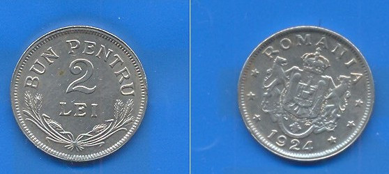 ROMANIA 1924. 2 LEI