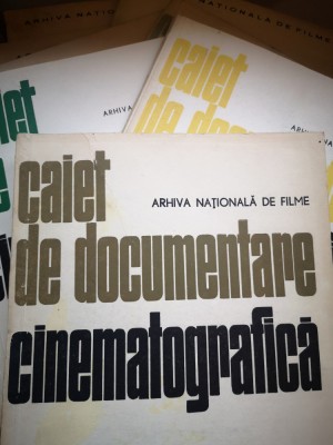 Caiet de documentare cinematografica - Arhiva nationala de filme - 8 caiete foto
