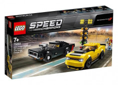 LEGO Speed Champions - 2018 Dodge Challenger SRT Demon si 1970 Dodge Charger R/T 75893 foto