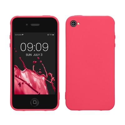 Husa Kwmobile pentru Apple iPhone 4/iPhone 4s, Roz, Silicon, KWM000022PG004C foto