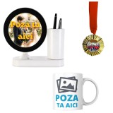 Cumpara ieftin Cadou de Absolvire Personalizat , Oglinda LED, Cana cu Poza E i Medalie Personalizata