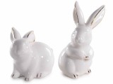 Cumpara ieftin Set 2 figurine Iepurasi Paste portelan 5.5x5x8 cm