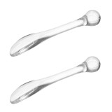 Set de 2 Aplicatoare Transparente pentru Crema si Masaj Facial, 8 cm, CMCLASS