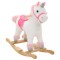 vidaXL Balansoar unicorn de pluș, 65 x 32 x 58 cm, alb și roz