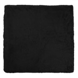 Fata de perna decorativa din blana ecologica, 50x50 cm, neagra, CMCLASS