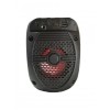 Boxa Portabila elSales ELS-ZQS-1308, Bluetooth, USB, Radio FM, Lumini LED, Acumulator 1200mAh, Negru/Rosu