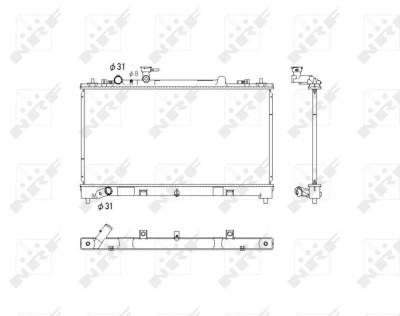 NRF 53752 Radiator, racire motor foto