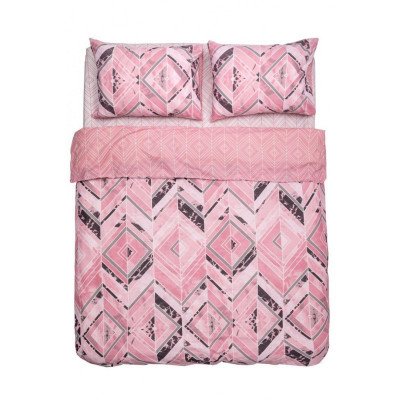 Set lenjerie dubla de pat Heinner, 200 x 220 cm, bumbac, 132 TC, 4 piese, model Amelia foto