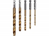 Cumpara ieftin Set 5 burghie placate cu titan, 4-10mm, pentru metal YATO