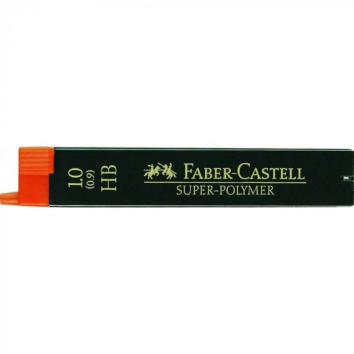 Mina Creion Mecanic Faber &ndash; Castell Super &ndash; Polymer, Mina 1 mm, HB, Mina pentru Creion, Mina de Tip HB, Mine pentru Creioane, Mine Faber-Castell, Mina