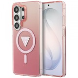 Husa MagSafe pentru Samsung Galaxy S26 Ultra S948, Guess, IML Gradient Triangle Logo, Roz